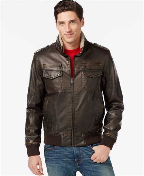 faux fur jacket tommy hilfiger|tommy hilfiger leather bomber jacket.